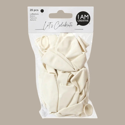 I Am Creative Luftballons, weiß 20 Stück