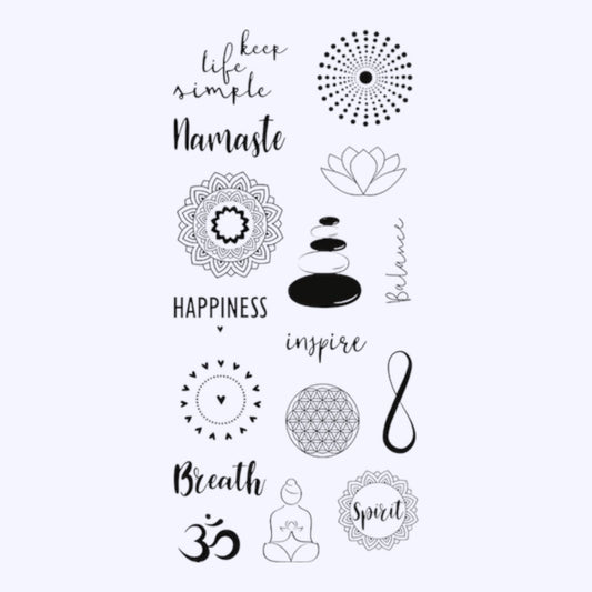 Rayher Silikonstempel Stempel.  Mandala, 97x205mm, 16 Motive