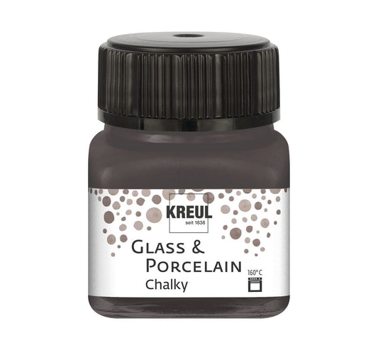 Kreul Glass & Porcelain Chalky, Porzellan und Glasfarbe Matt Volcanic Gray 16644