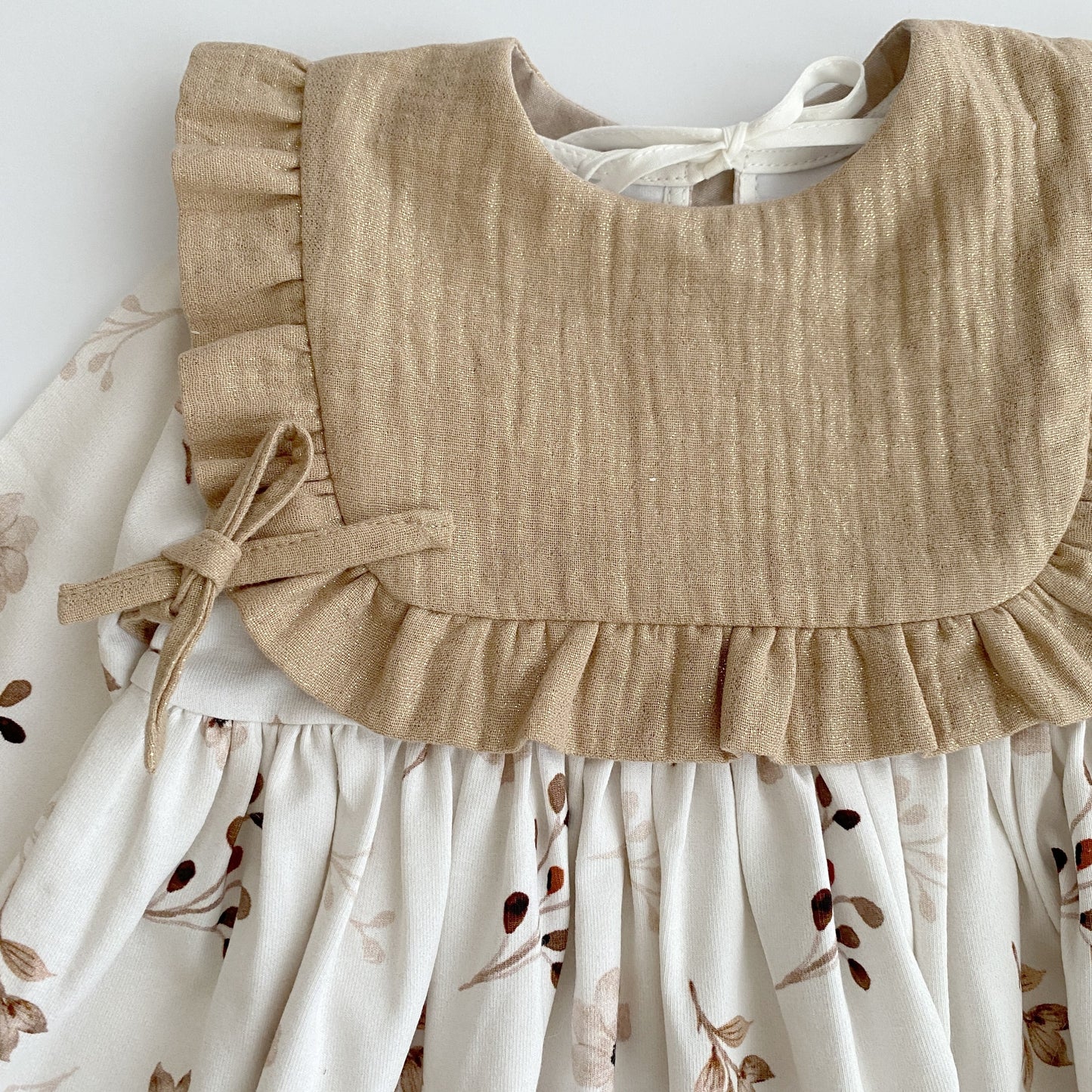 Jersey Dress with Shimmer Bib