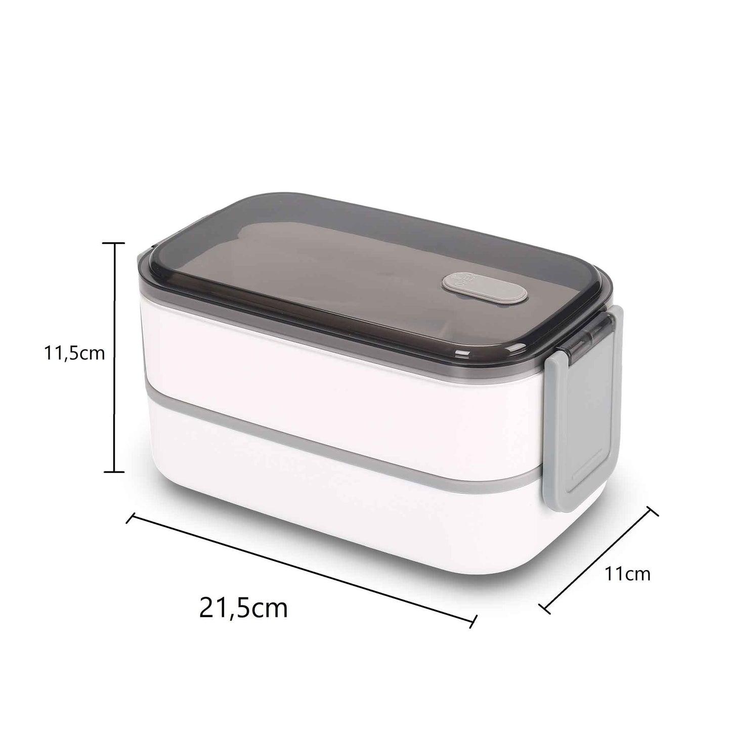 CF5030-Doppel XL Brotdose Besteck Verstellbare Fächer Lunchbox Schule Büro Bentobox
