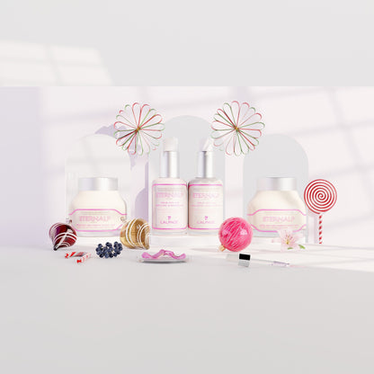 Set ou Coffret Cadeau Ultime Quatro Crème Anti-Age Liftant Jou 50ml & Crème Nuit 50ml & Sérum Anti-Age Collagène Lissant & Liftant  & Sérum Anti-Age Repulpant Remodelant Eternalp 4060m