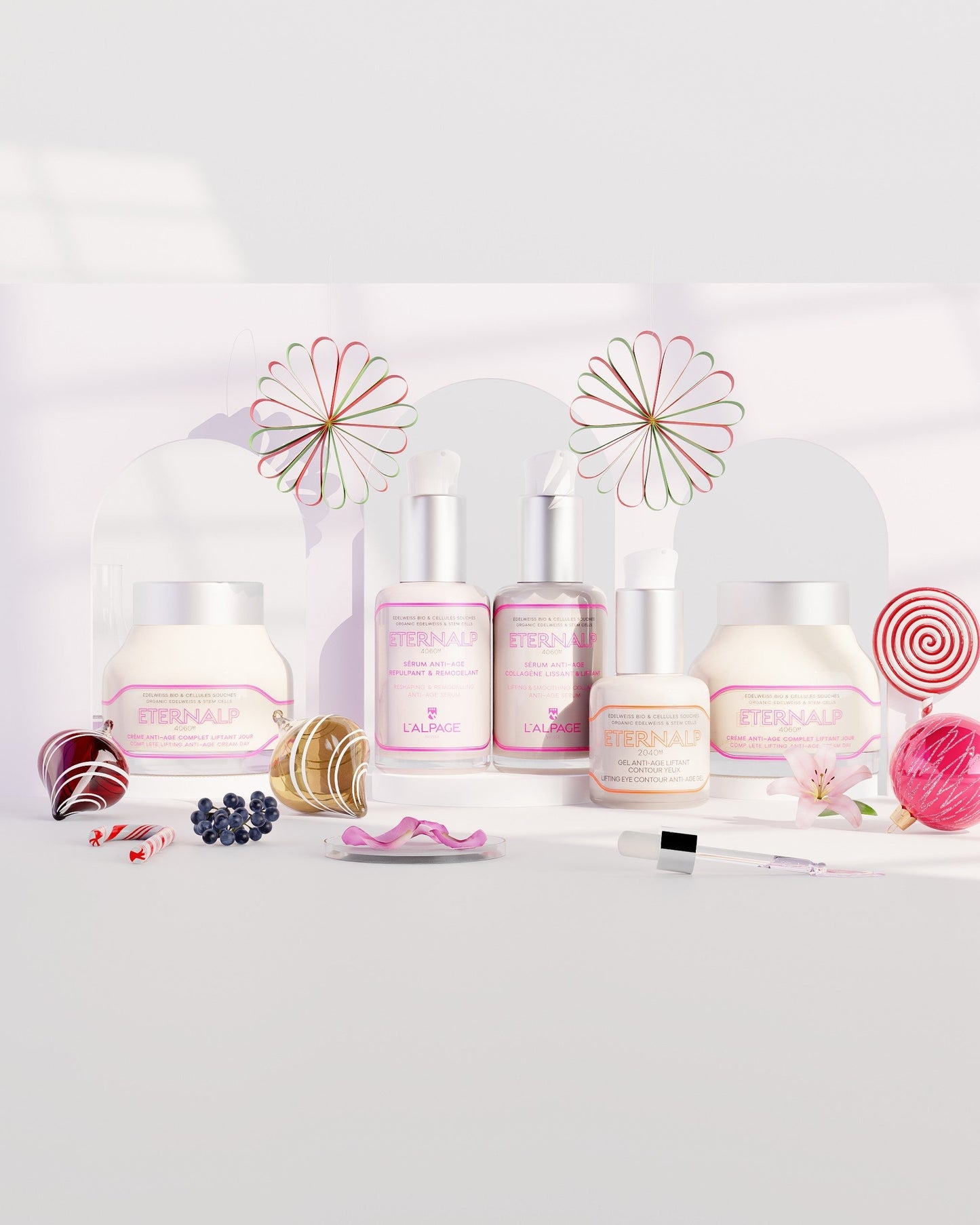 Set ou Coffret Ultime Quintet Crème Anti-Age Liftant Jour & Nuit 50ml & Sérum Collagène Liftant & Sérum Repulpant Eternalp 4060m & Contour Yeux Eternalp 2040m