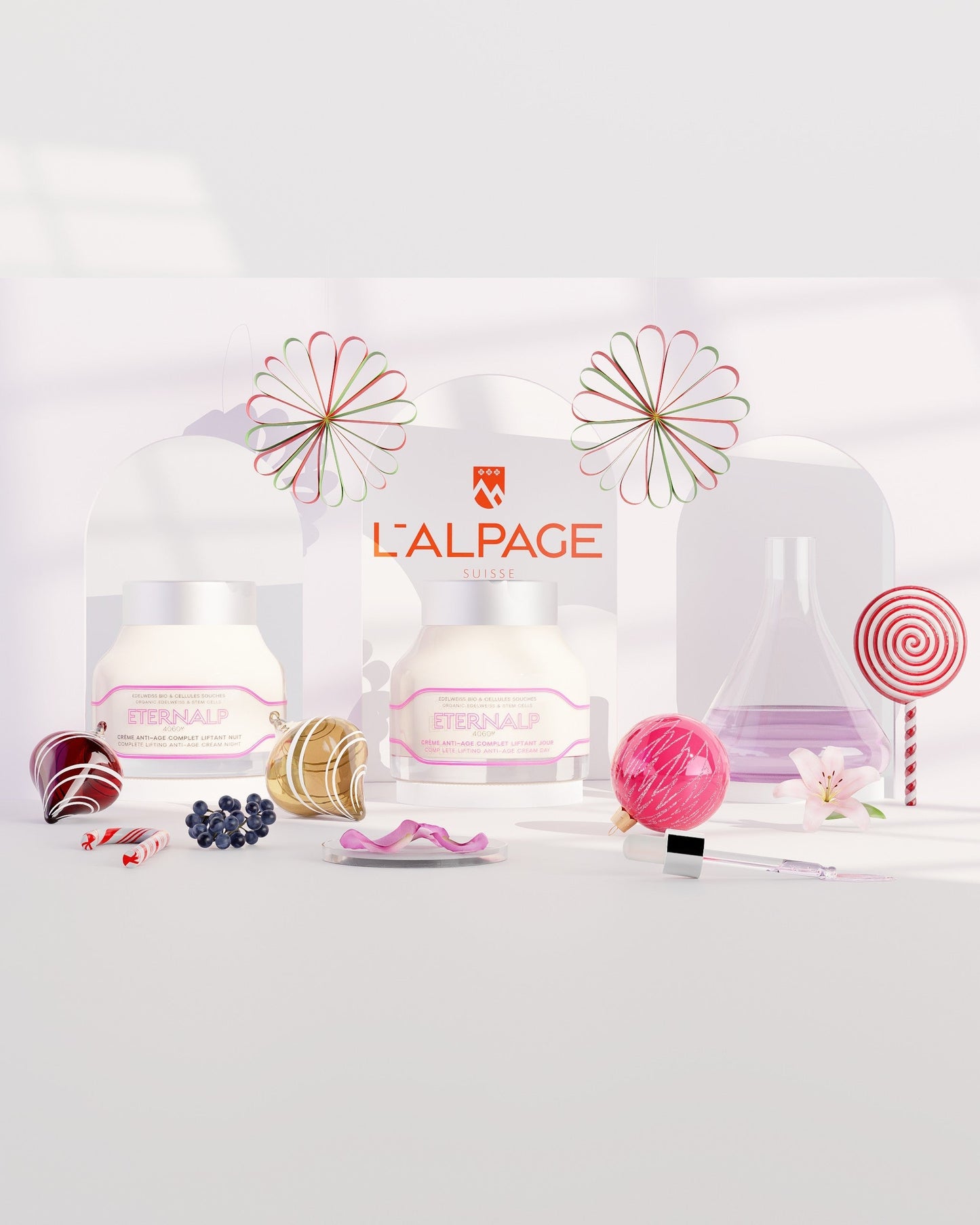 Set ou Coffret Cadeau DUO Crème Anti-Age Liftant Jour & Crème Anti-Age Liftant Nuit Eternalp 4060m