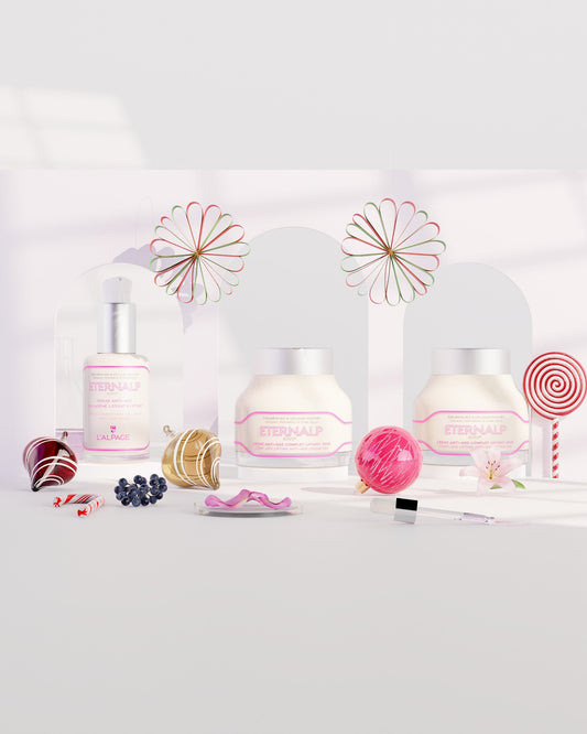 Set ou Coffret Cadeau Trio Crème Anti-Age Liftant Jou 50ml & Crème Nuit 50ml & Sérum Anti-Age Collagène Lissant & Liftant Eternalp 4060m