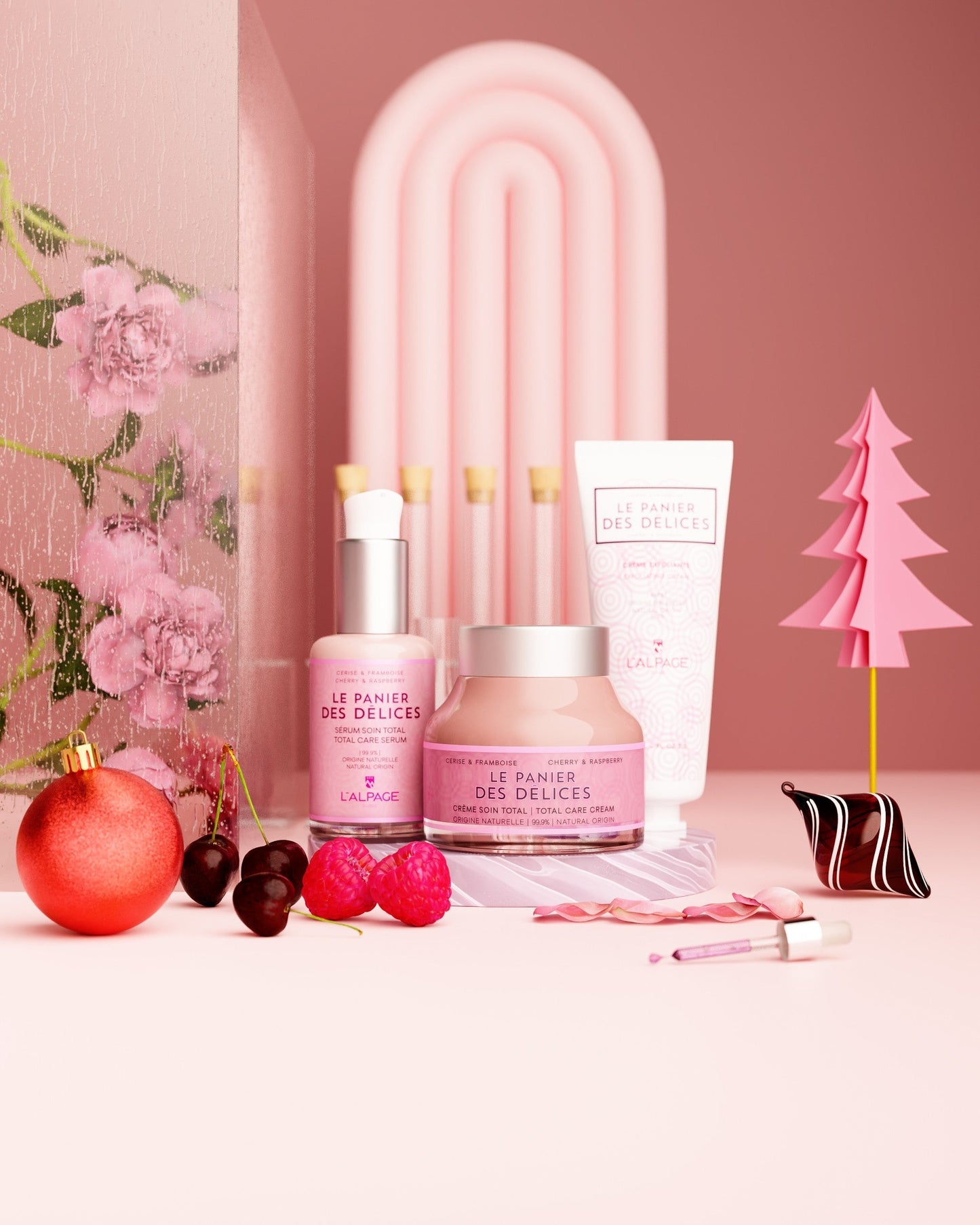 Set ou Coffret Cadeau Soin TRIO Crème & Sérum Soin Total + Crème Exfoliante Le Panier Des Délices