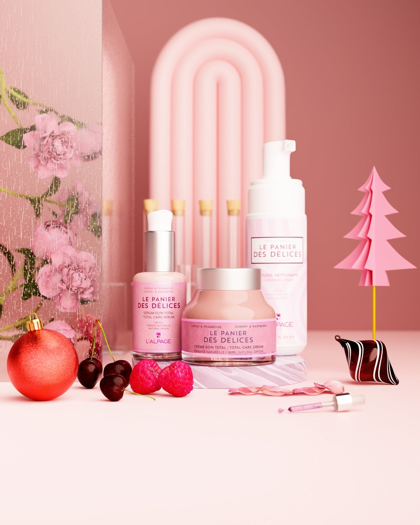 Set ou Coffret Cadeau TRIO Crème Soin Total + Sérum Soin Total + Mousse Nettoyante LE PANIER DES Délices