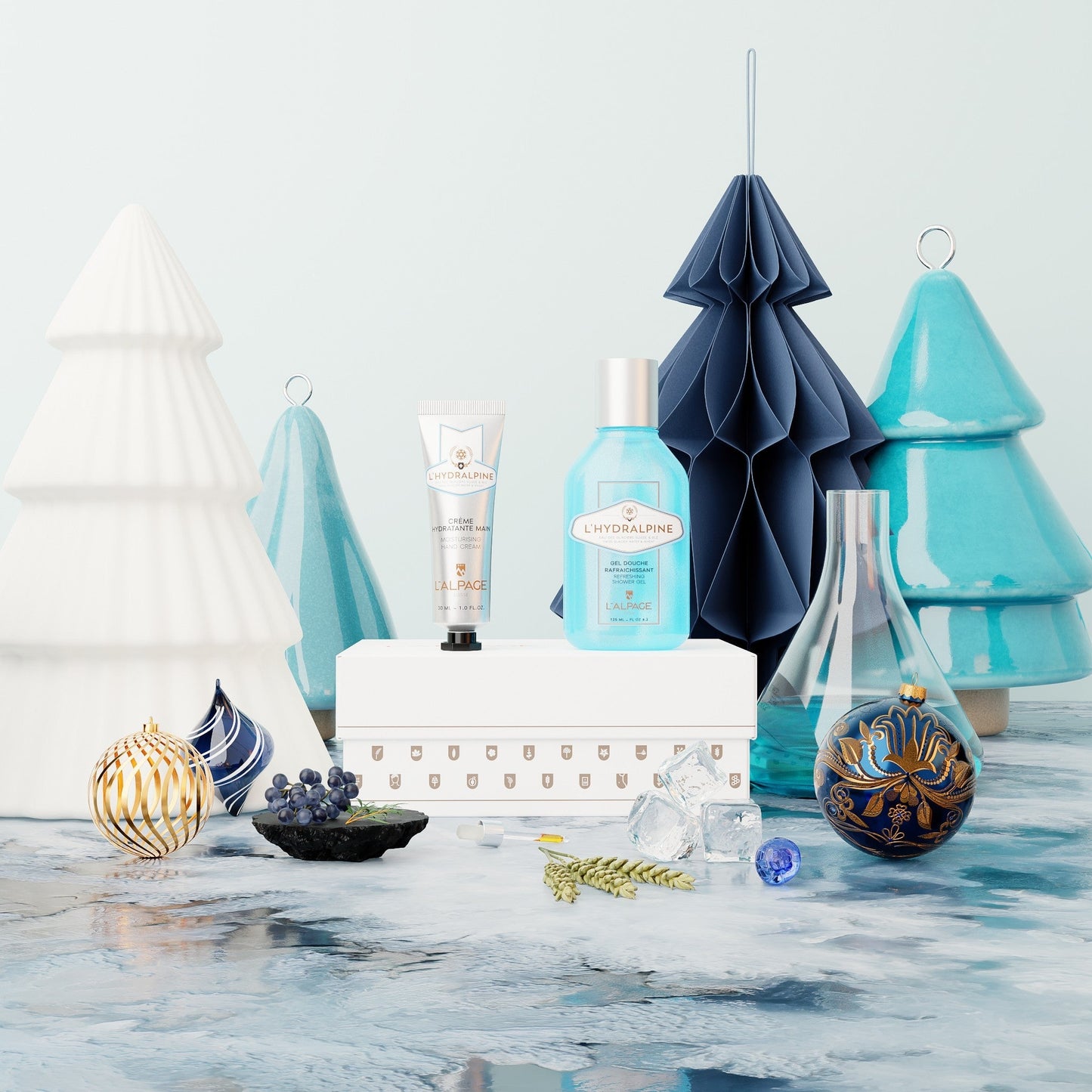 Set ou Coffret Cadeau Gel Douche 125ml + Crème Main L'HYDRALPINE