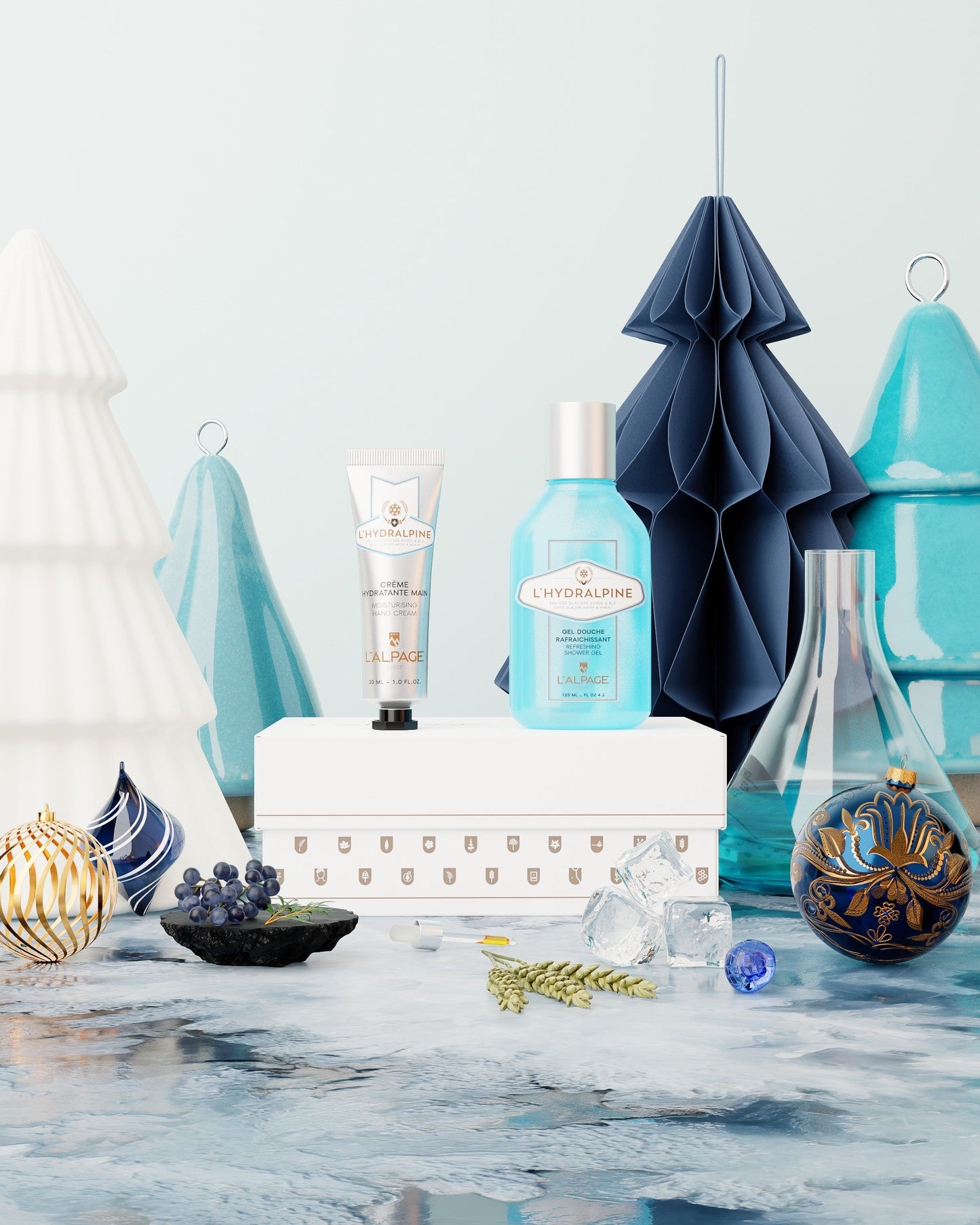 Set ou Coffret Cadeau Gel Douche 125ml + Crème Main L'HYDRALPINE