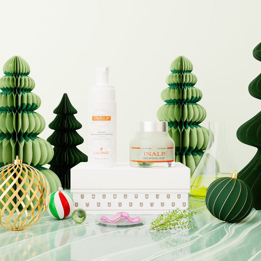 Set ou Coffret Cadeau Crème Matifiante et Lissante + Mousse Nettoyante INALP