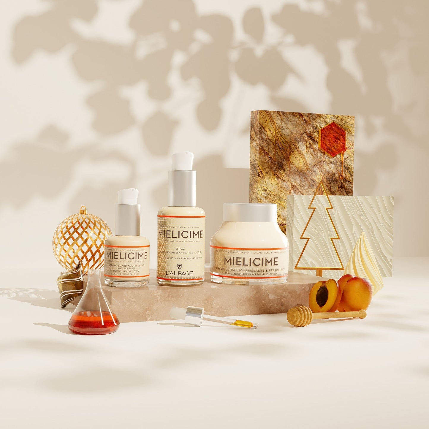 Set ou Coffret Cadeau Trio Crème Ultra-Nourrissante + Sérum Ultra-Nourrissant + Sérum Regard Anti-Cernes Mielicime
