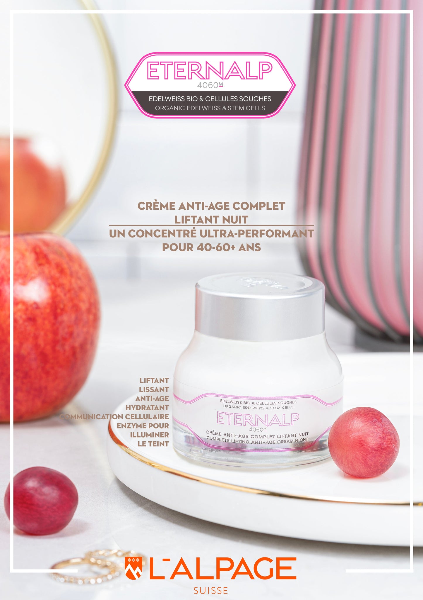 Crème Anti-Age Complet Liftant Nuit Eternalp 4060m