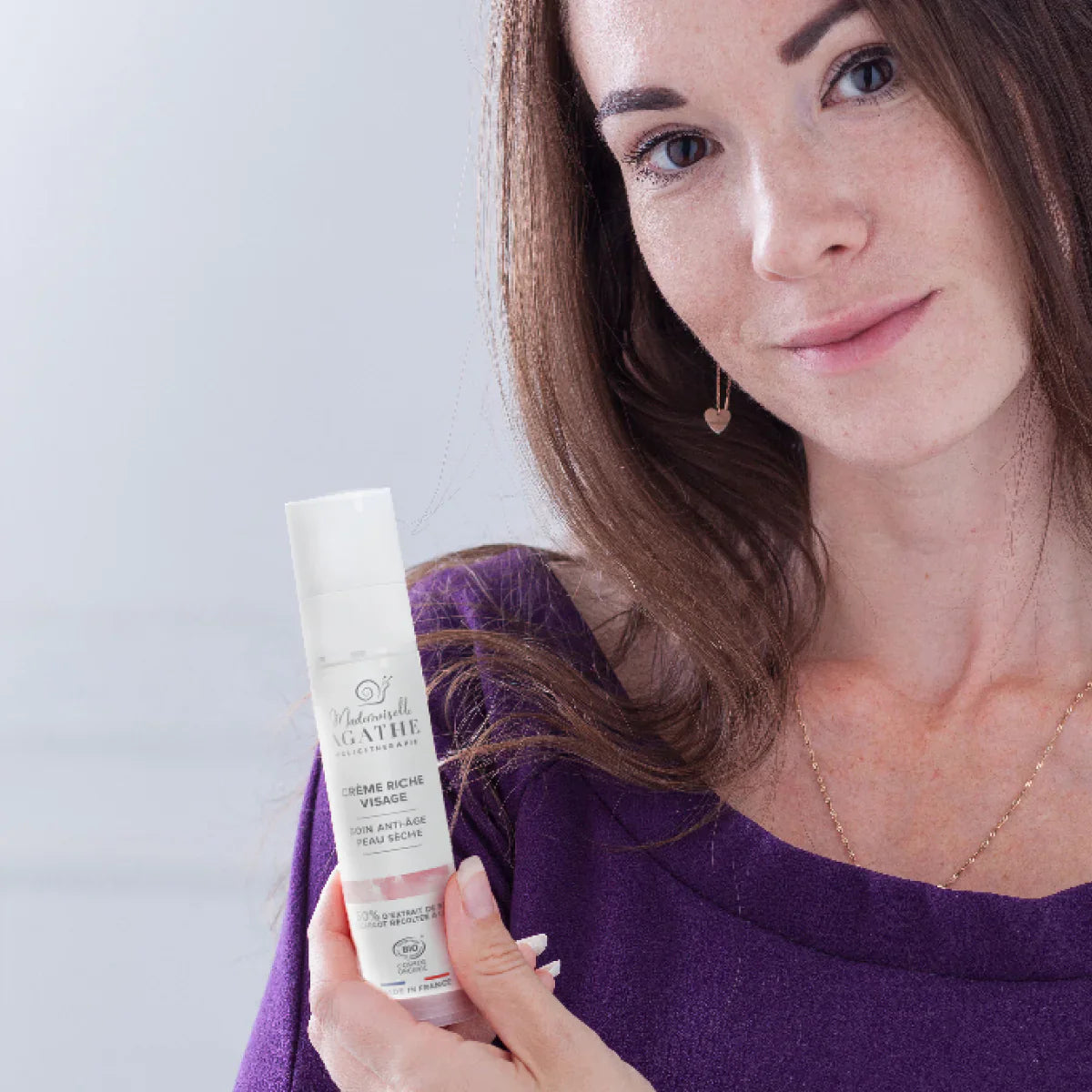 Crème riche visage à la bave d'escargot certifiée bio - anti-âge - 50ml -Mademoiselle Agathe