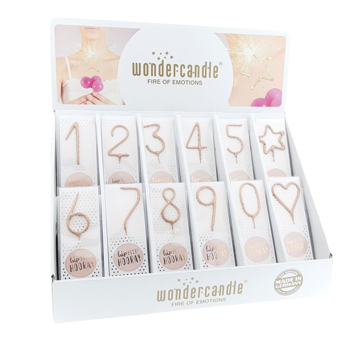 Wundercandle Wunderkerze „Hip Hip Hooray“, 5