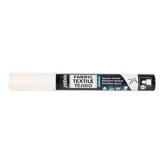 Pébéo Textil 7A Marker Opak – 4 mm Rundspitze , Weiss
