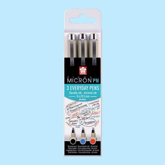 Sakura Pigma Micron PN Fineliner Set, 3 Stück