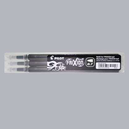 Pilot FriXion Refill – Set 3 Ersatzminen, Schwarz 0,7 mm
