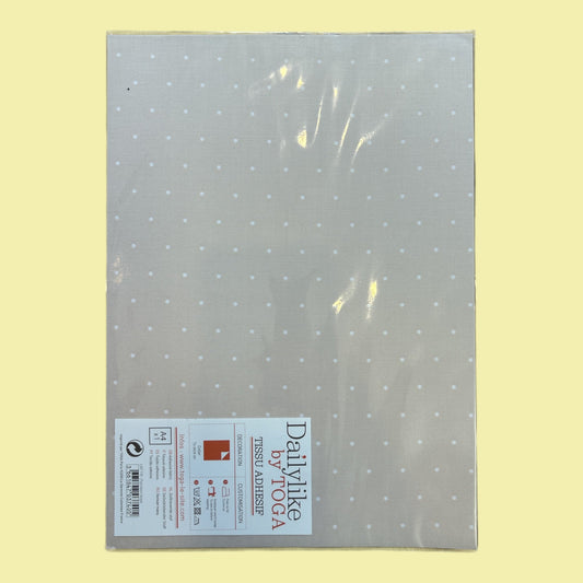 Dailylike by TOGA – Bügelfolie Taupe mit weißen Punkten, A4