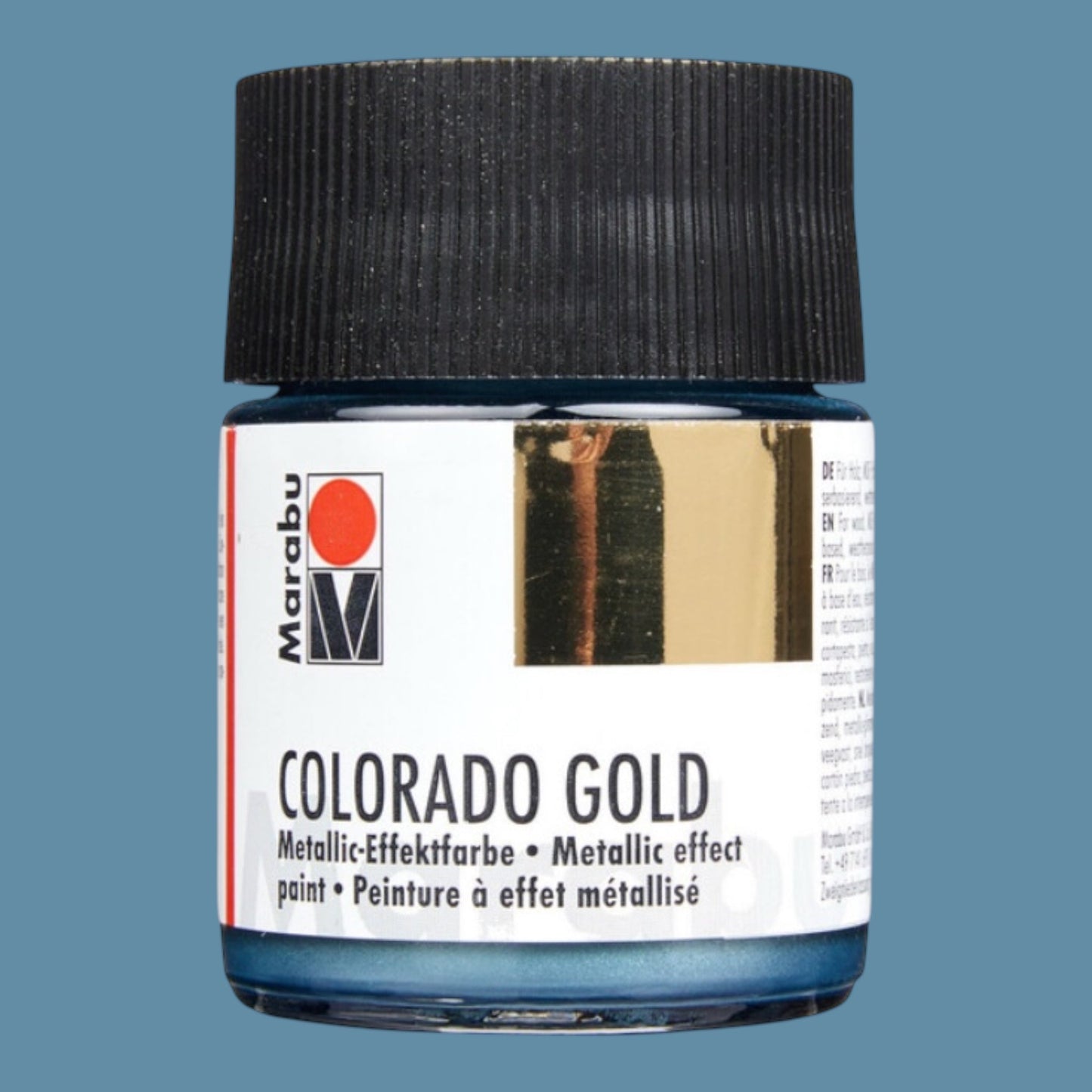 Marabu Colorado Gold Metallic-Effektfarbe , Blau Silber 764