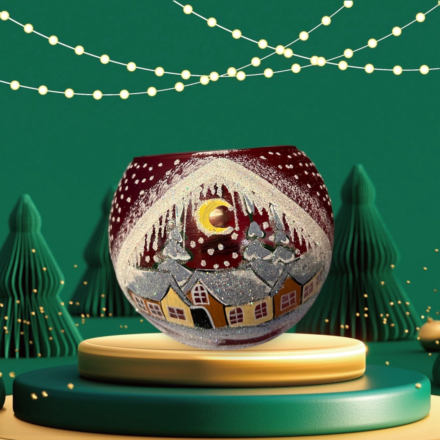 Goleo Teelichtlampe - Winterabend