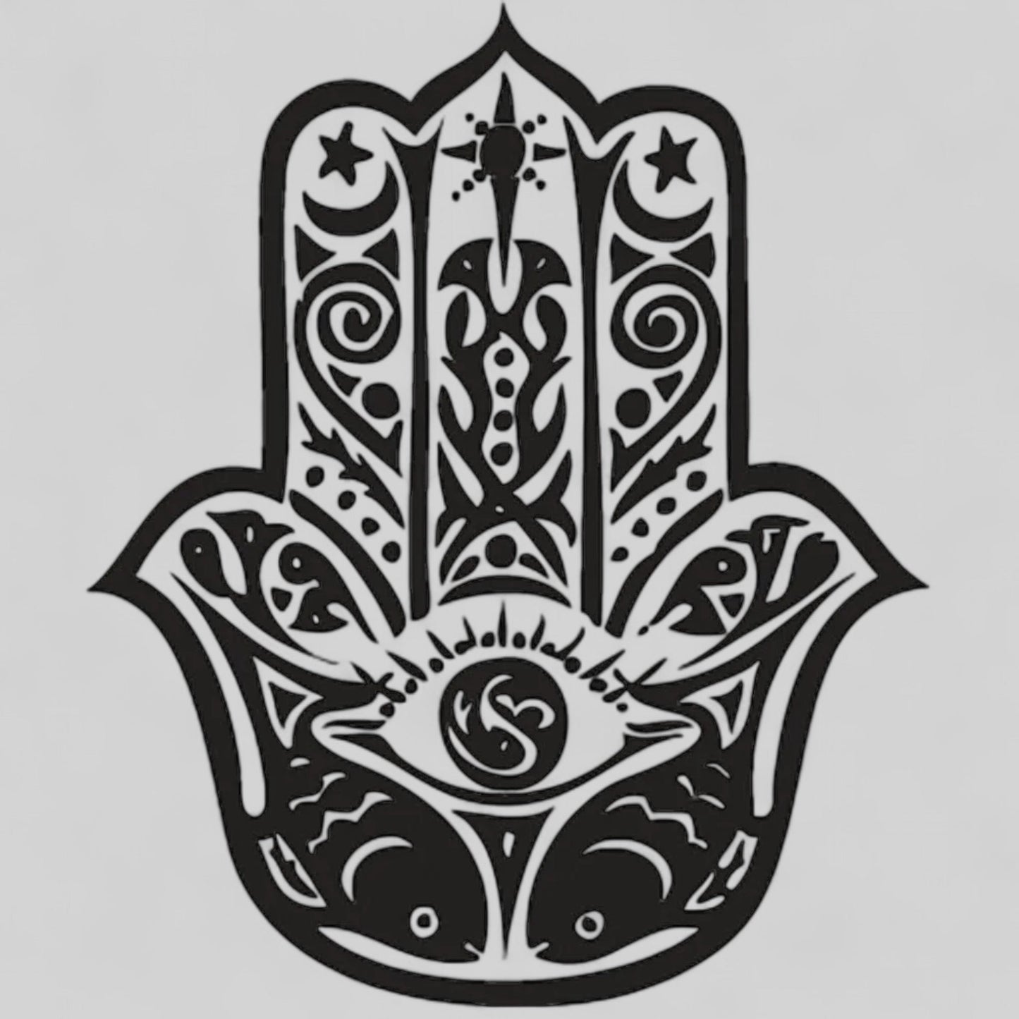 Rayher Holzstempel  Hamsa Hand Ø 3 c