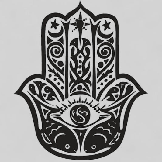 Rayher Holzstempel  Hamsa Hand Ø 3 c