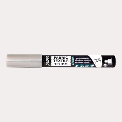 Pébéo Textil 7A Marker Opak – 4 mm Rundspitze , Silber
