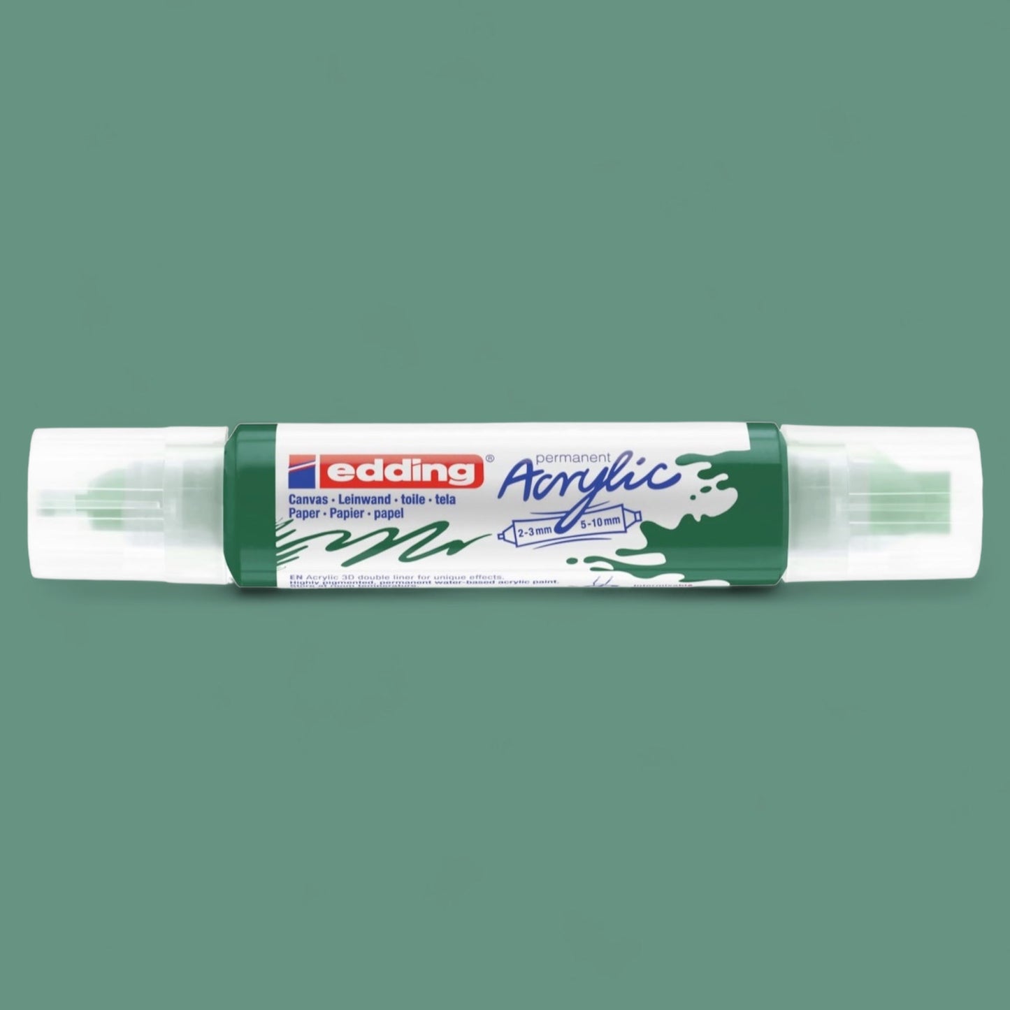 Edding 5400 Acryl 3D Double Liner moosgrün 904 , Tubenspitze 2-3 mm . 5-10 mm