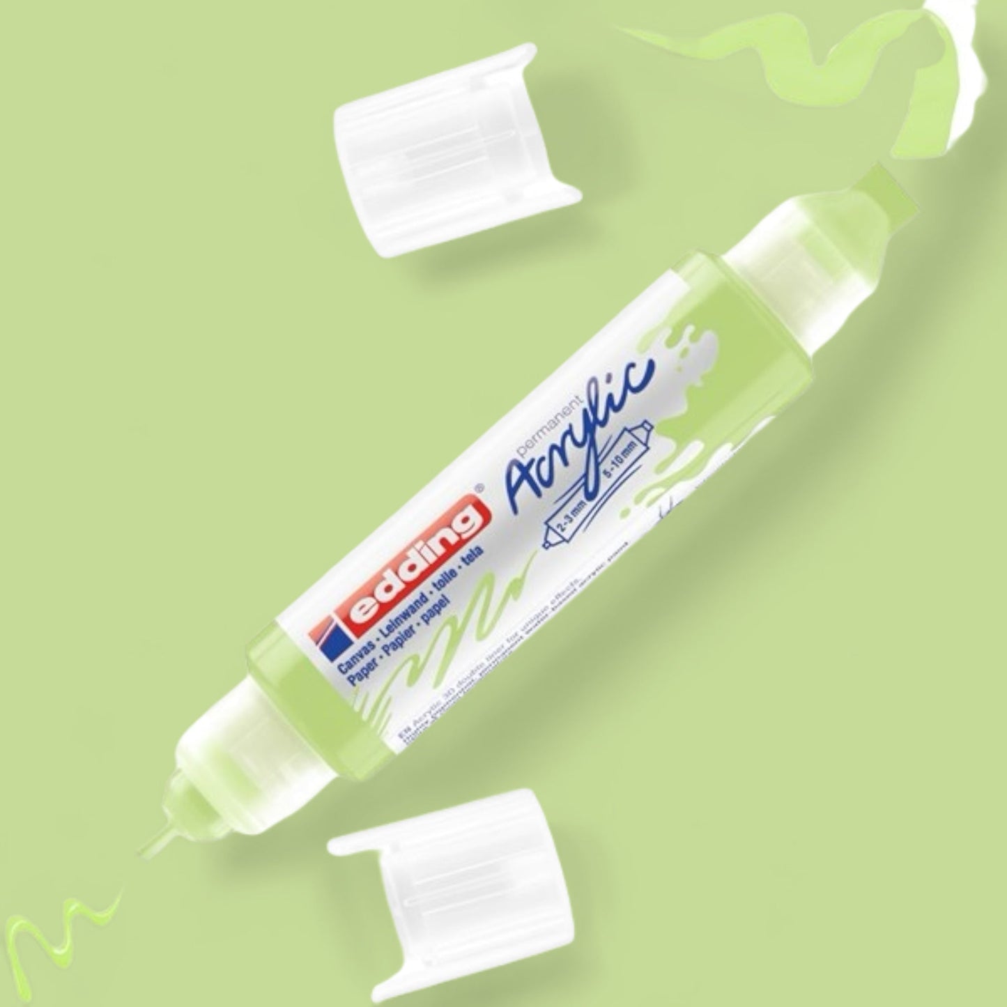 Edding 5400 Acryl 3D Double Liner pastellgrün 917 , Tubenspitze 2-3 mm . 5-10 mm