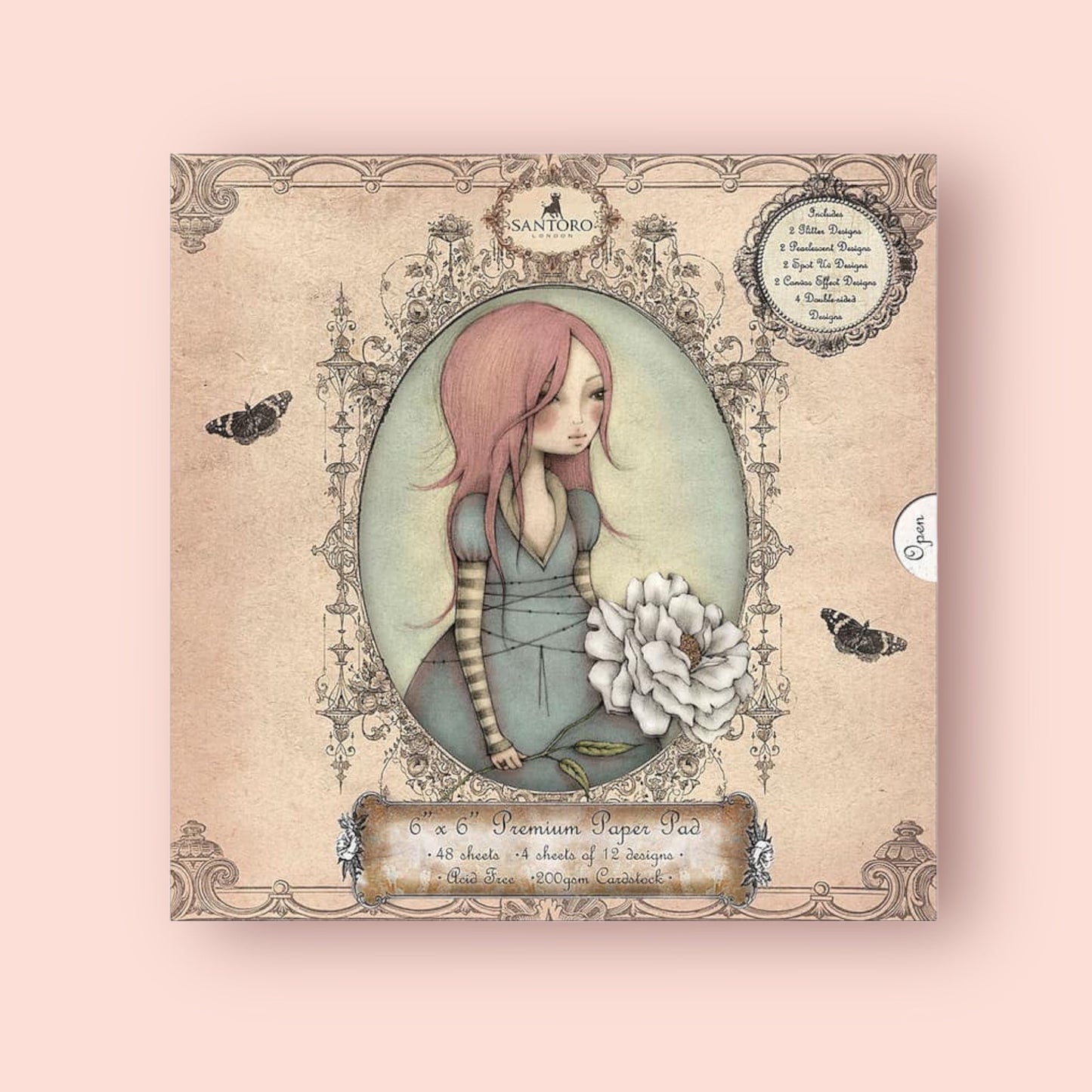 Pearlscent Scrap-block Santoromirabelle3, Scrapbooking-Papier 15.2x15.2cm