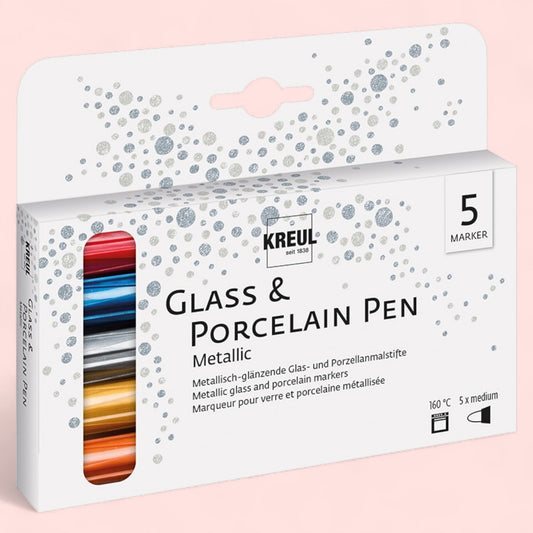 Kreul Glass & Porzellan 5er-Pack Metalic