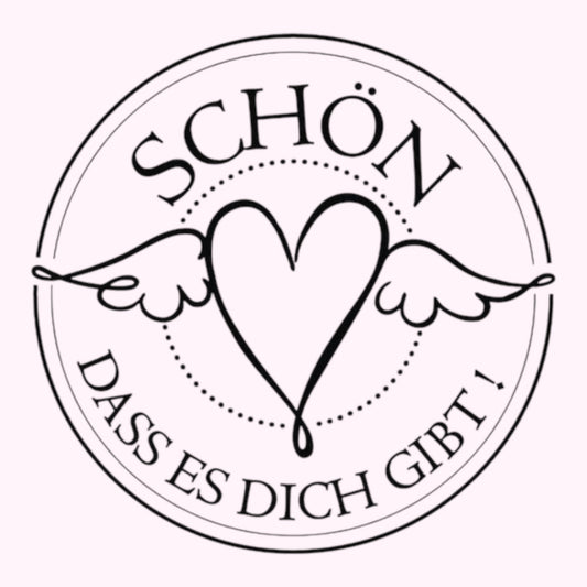 Rayher Holzstempel  Schön,dass es Dich gibt ,  Ø 3 cm
