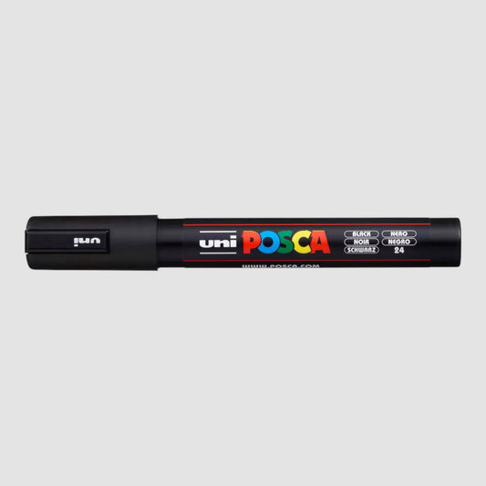 Uni Posca PC-5M Acrylmarker 1.8-2.5mm Schwarz 24