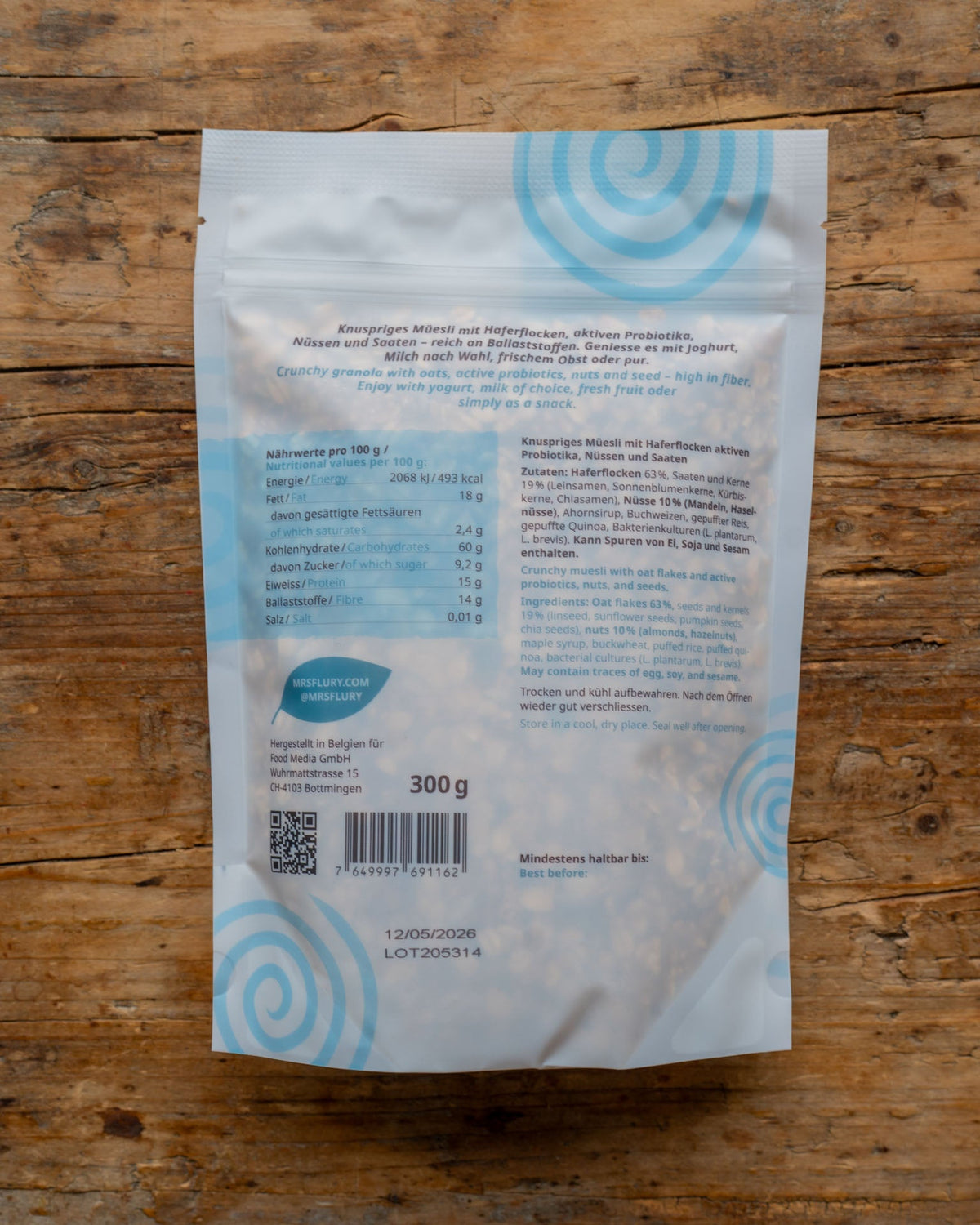 Healthy Gut Granola 300 g Knuspriges Müesli