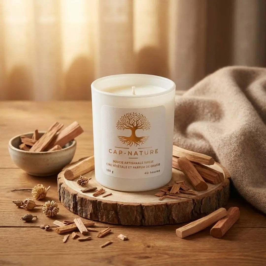 Bougie parfumée Bois de Santal – Profondeur boisée & apaisement intérieur
