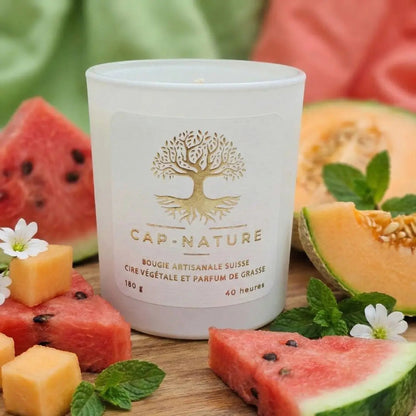Bougie parfumée Pastèque & Melon – Fraîcheur juteuse & légèreté estivale