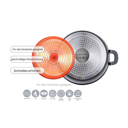 6-teiliges Kochgeschirr-Set – 20/24/28 cm-DIAC03
