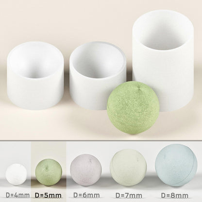 Goleo Pressformen für Badebomben – Rund, 5 Größen (Ø 4–8cm)