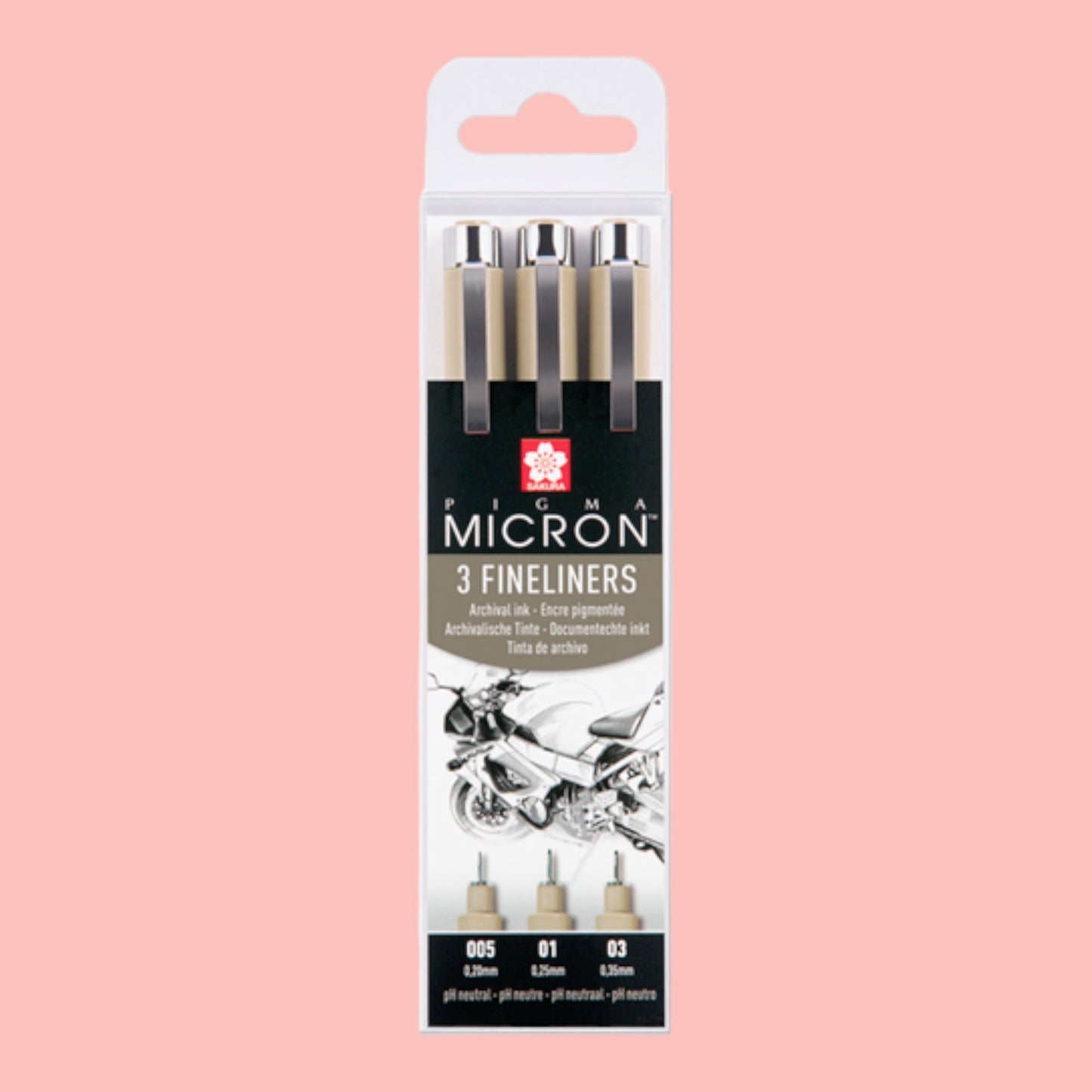 Sakura Pigma Micron Fineliner Set, 3 Stück