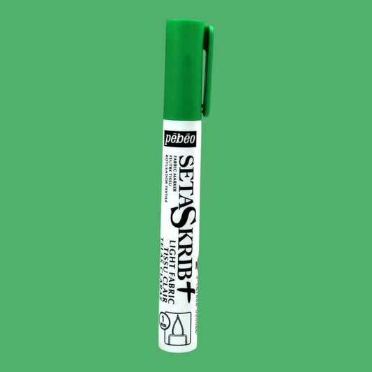 Pébéo SetaSkrib+ Stoffmalstift – Hellgrün , für helle Stoffe