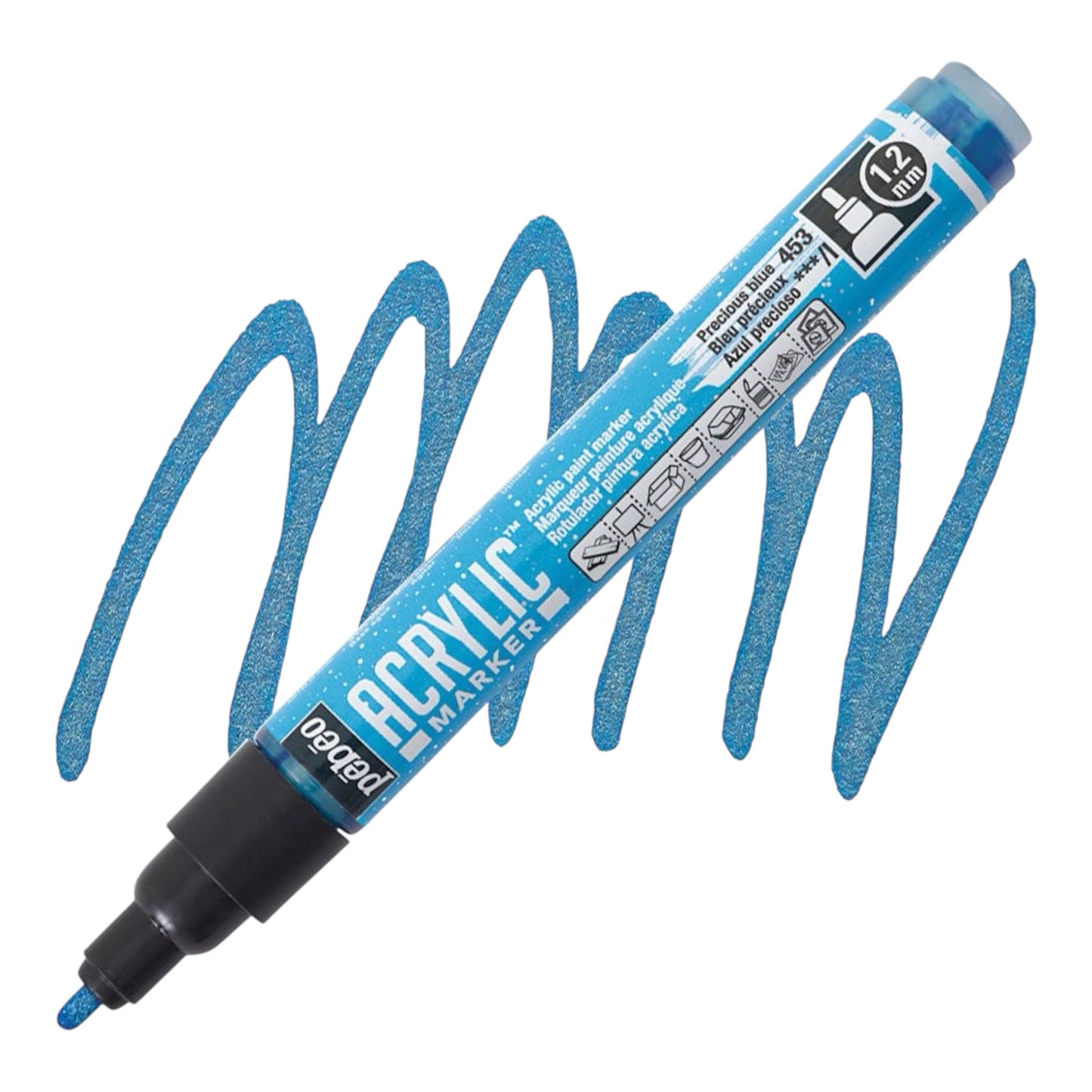 Pébéo Acrylic Marker – Precious Blue 53, 1.2 mm