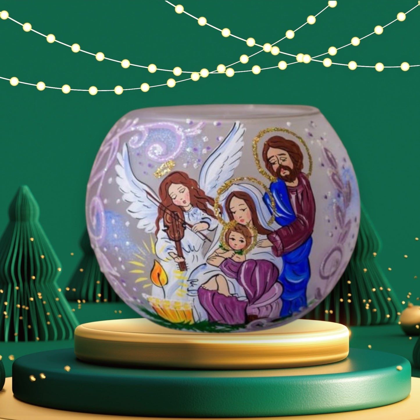 Goleo Teelichtlampe - Nativity Scene