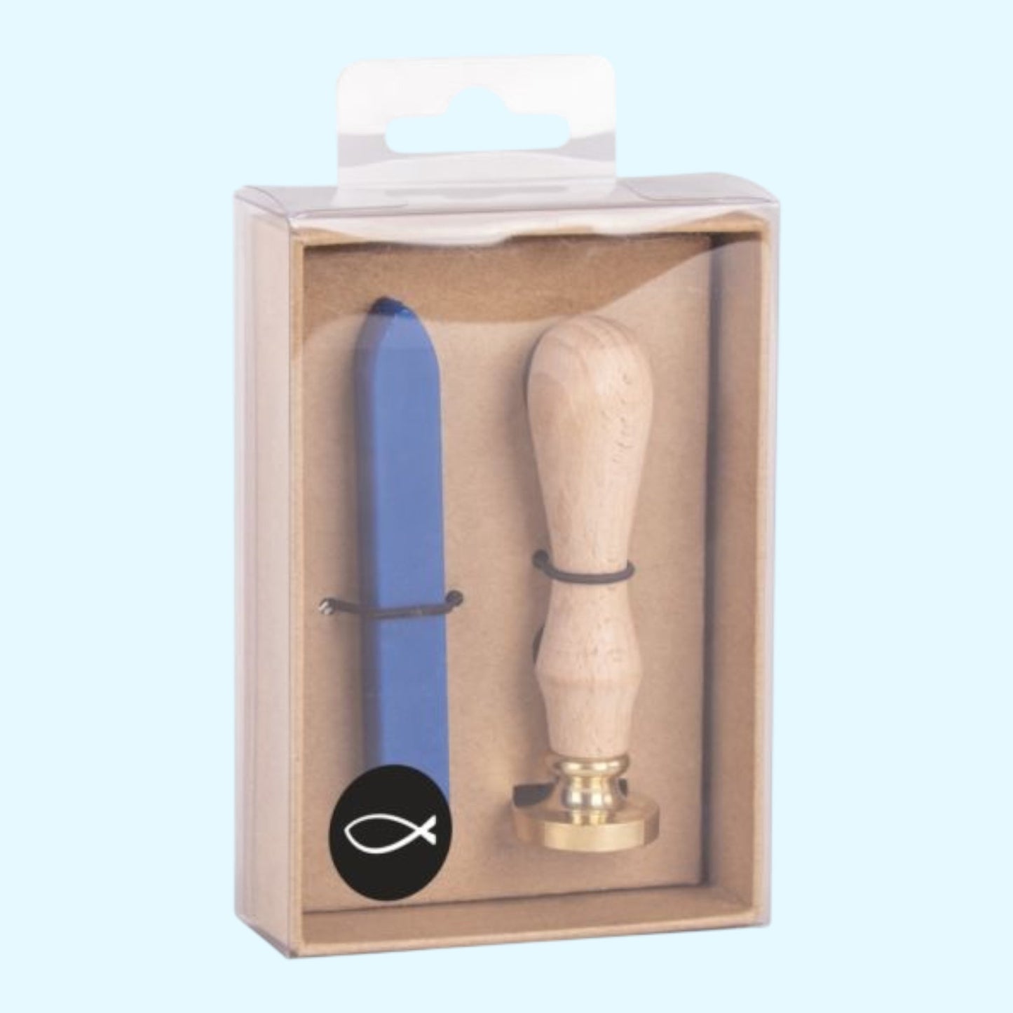 Rayher Siegelwachs-Set Fisch, Royalblau, 2,5 cm