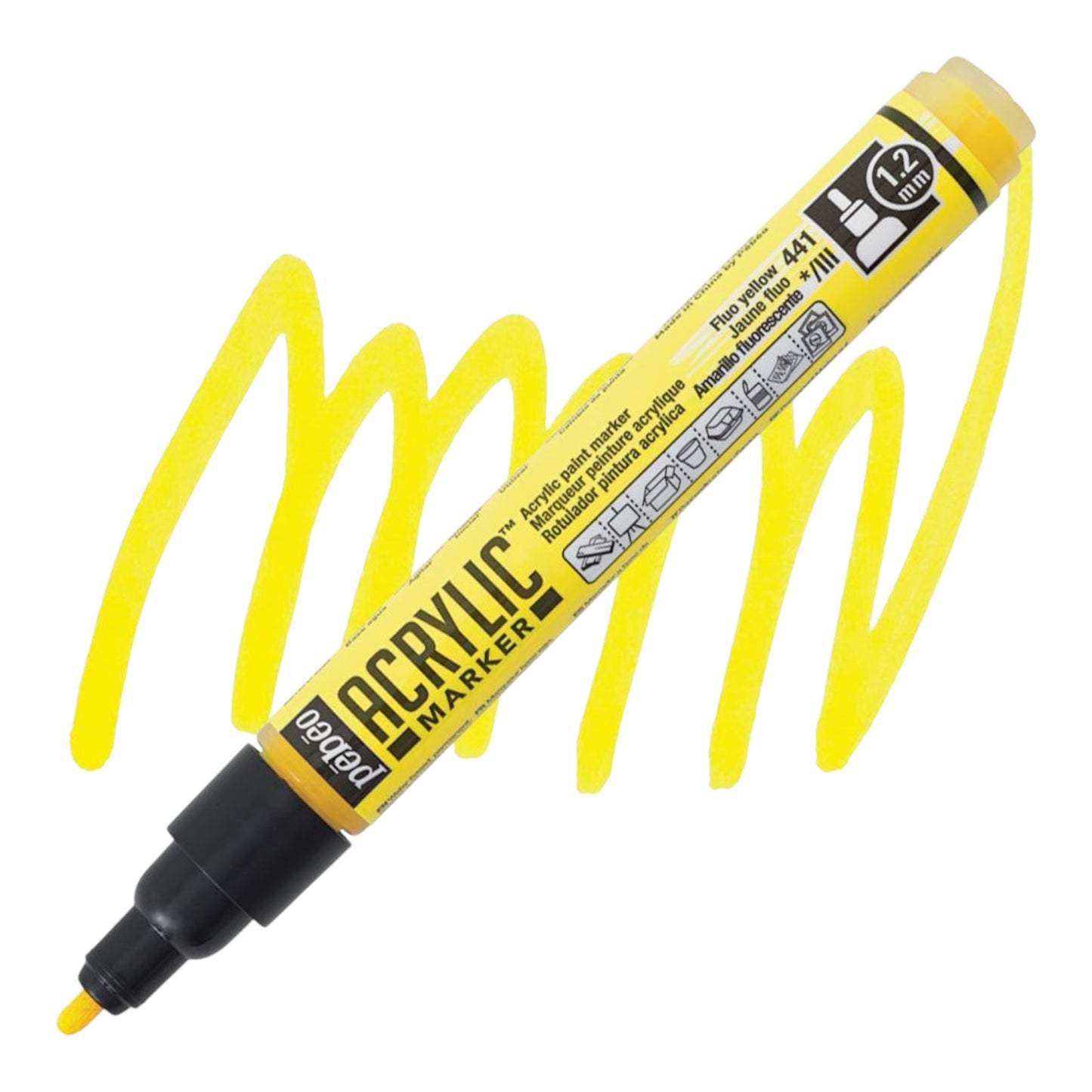 Pébéo Acrylic Marker – Jaune Fluo 41, 1.2 mm