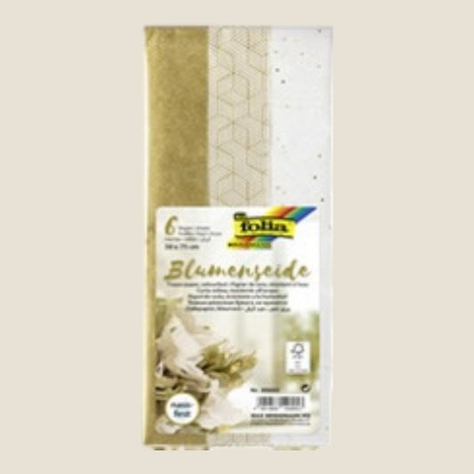 Folia Seidenpapier Mix Gold 50x75 cm – 6 Bögen