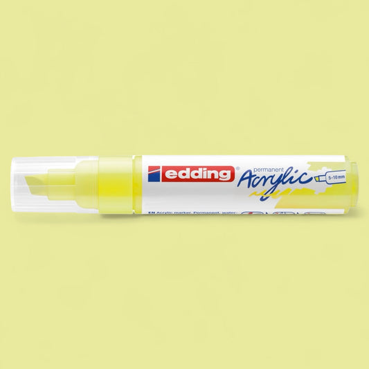 Edding 5000 Acrylmarker   neongelb 065 , Keilspitze 5-10 mm