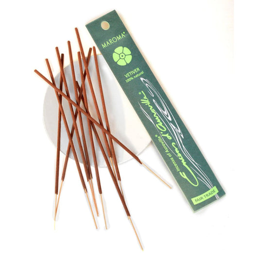 Maroma - Vetiver Incense Sticks - 100% Natural & Calming 🌿✨