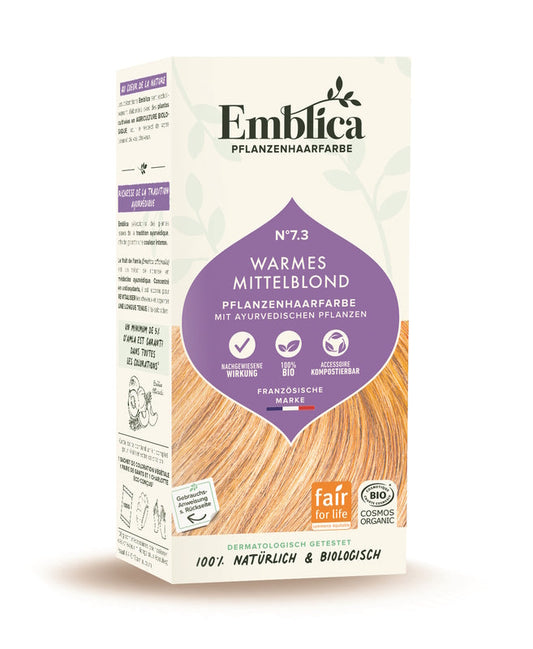Emblica - Warm Medium Blonde Hair Color - Natural Shine 🌿✨
