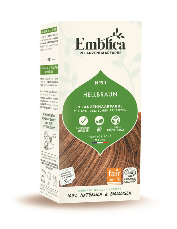 Emblica - PHF 5.1 Light Brown - Natural Vegan Hair Color 🌿✨
