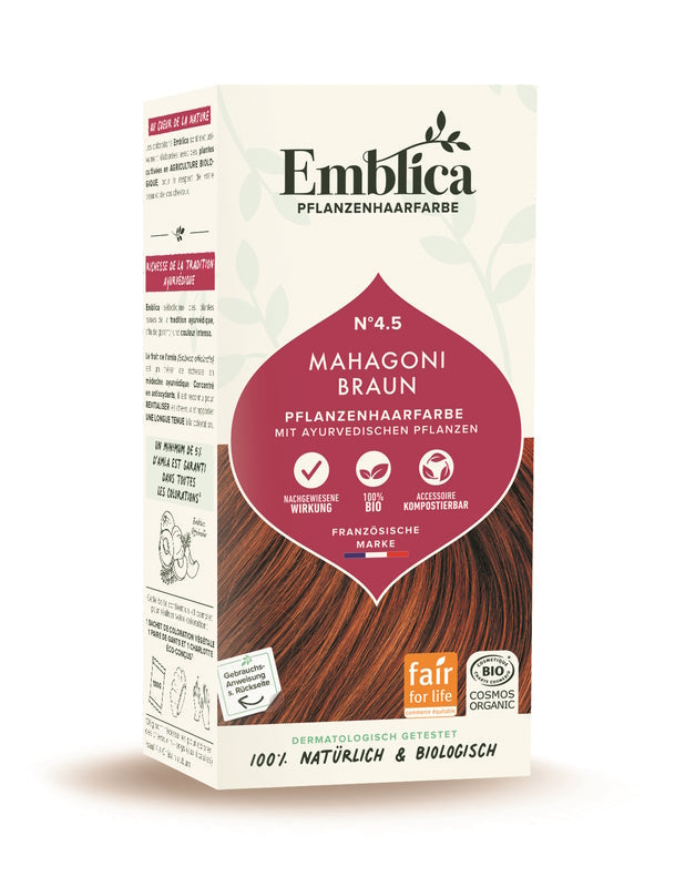 Emblica - PHF 4.5 Mahogany Brown - Natural Vegan Hair Color 🌿